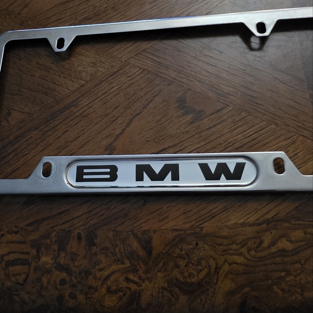 BMW Metallic License Plate Frame